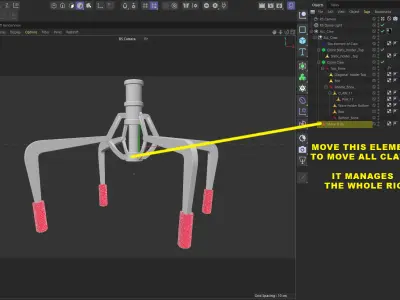 Metal Claw 18 with RIG 3D model