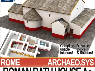 Roman Bath House Aa 3D model