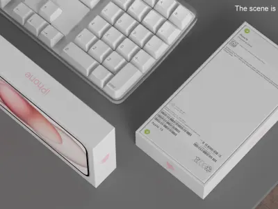 Apple iPhone 15 Pink Retail Box 3D model