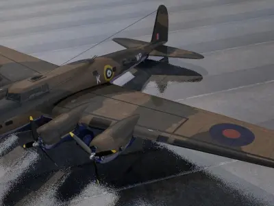 Boeing B-17D Fortress 3D model