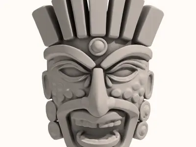 Aztec Mask 3D print model