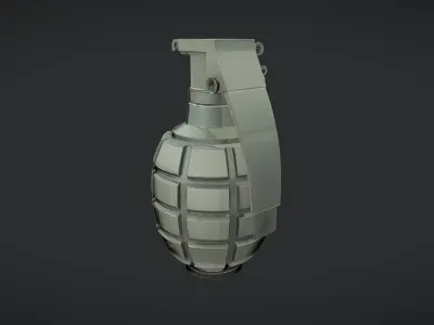 military-style hand grenade 3D model