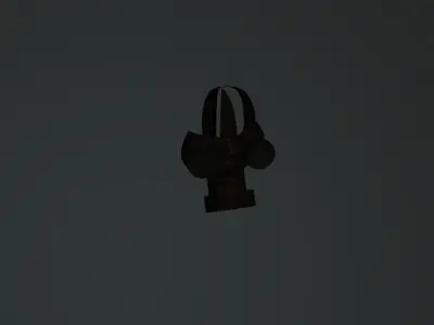 Gas mask rusted Low-poly 3D model