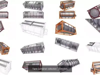 Tank Container collection  3D Model Pack