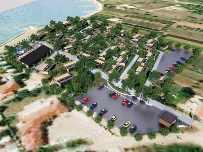 camping site Privlaka Croatia Low-poly 3D model