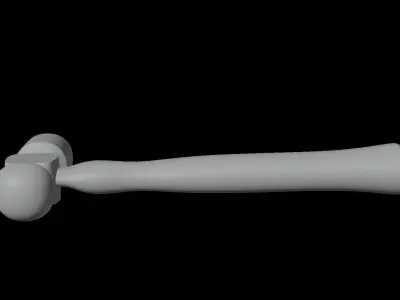 Realistic Wooden Hammer 3D model