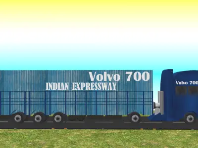 Indian Truck Model 4 Low-poly 3D model