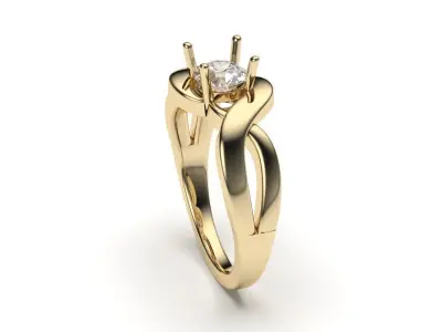 solitaire with ring sizes  8 part S101 3D print model
