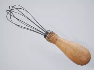 Whisk PBR Game Ready wooden - Low-poly 3D model