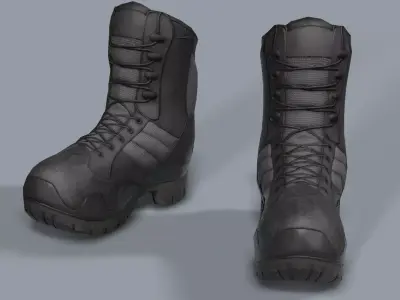 Military Boot Low-poly 3D model
