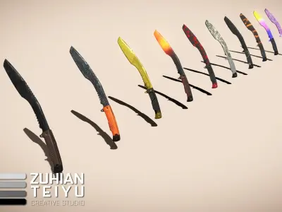 Tactical Knives 3D model