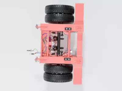Talbert Trailer Flip Axle 3D model 3D model