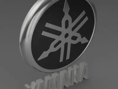 Yamaha Logo 3D model by 3dlogoman