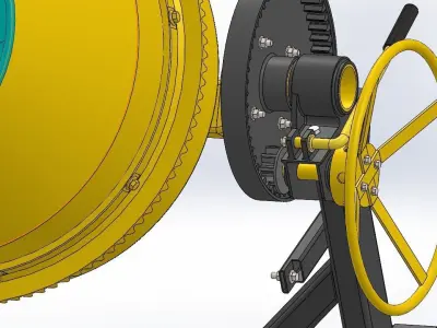 Concrete Mixer Machine 3D model
