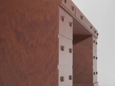 Antique Desk Low-poly 3D model