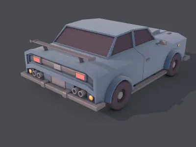 cartoon Car Free low-poly 3D model from CGTrader