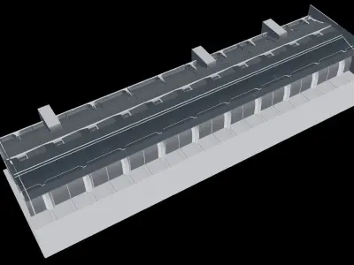 Sci fi corridor 3D model