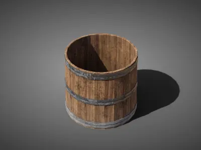 Medieval brewery props Low-poly 3D model