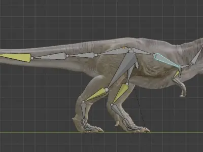 Rigged Trex shep Free 3D model