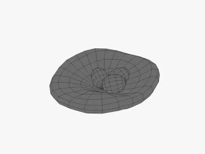Nest with eggs Low-poly 3D model