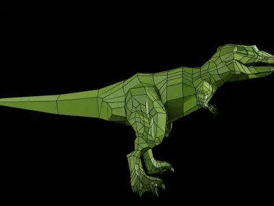 Lowpoly Tyrannosaurus Rex Free low-poly 3D model