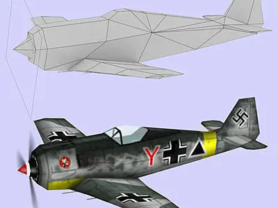 Classic World War II planes Low-poly 3D model