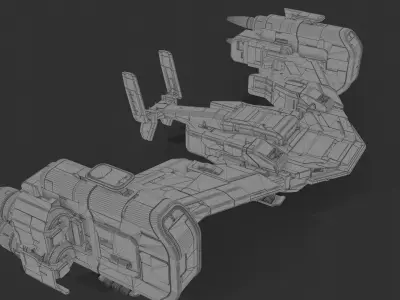 scifi-model548 spaceship 3D model