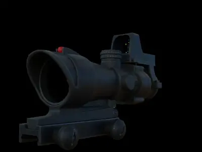 Low-Power Scope Low-poly 3D model