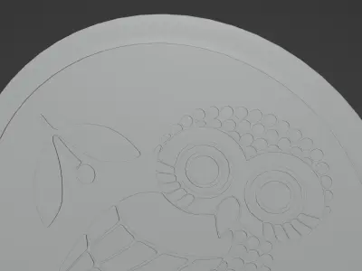 Ancient Greek City State Shield - Athens 3D model