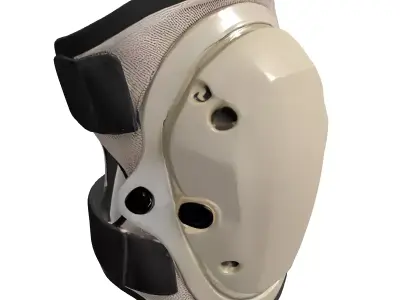 Tactical Military Combat Knee Pad Low-poly 3D model