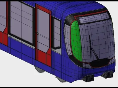 Funicular - mountain railway 3D model