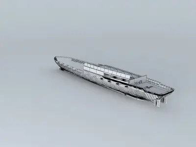 Big boat Free 3D model