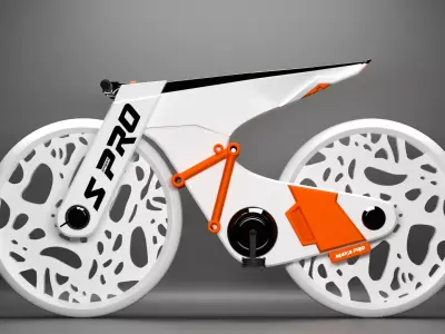 Futuristic Bicycle 3D model purchase