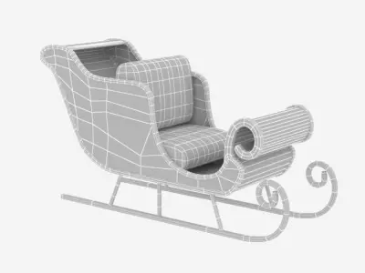 SantaSleigh santa claus sleigh 3D model