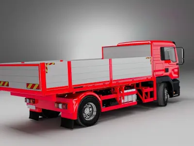 Truck FlatBed 3D model