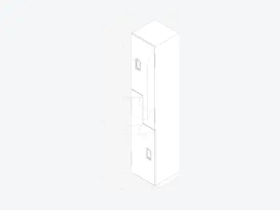 Locker - Resin - Locka - Classic Extra - 2 Person Z Low-poly 3D model