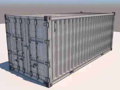Shipping container royalty free 3D model