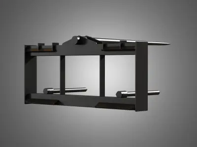 Bale Fork -  Spare Part for JCB Skid Steer Loader 3D model