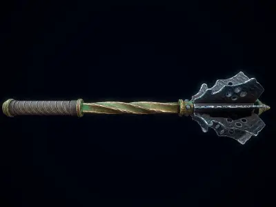 Medieval Mace Low-poly 3D model