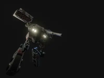 Tank Mecha Low-poly 3D model