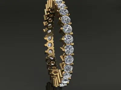 Double Basket 3 Prong Diamond Infinity 2mm Band Mix Size 3D print model