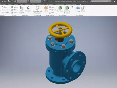 Assembly of Feed Check Valve 3D model