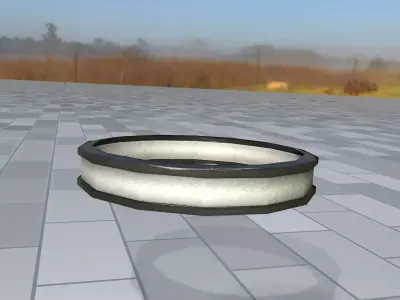 Ring for the  Iron Power Pole 1 - Object 122 Low-poly 3D model