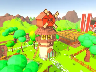 Low poly farm simulator apk Low-poly 3D model