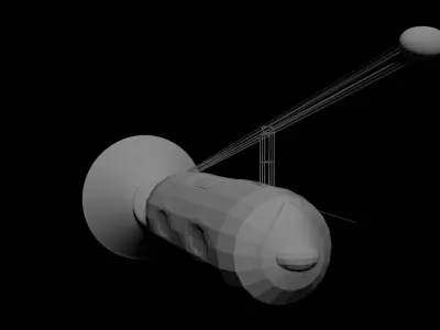 SciFi Space Probe 1 Free low-poly 3D model