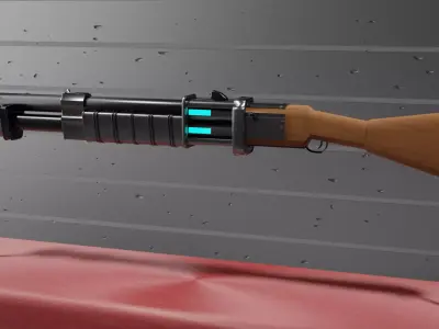Sci-Fi Gun 3D model 24