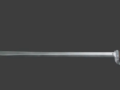 German bayonet Seitengewehr 1898 S98 Low-poly 3D model