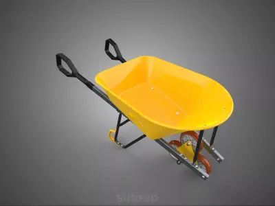 TRIPLE WHEEL STAIR CLIMBING WHEELBARROW STEP BARROW CART TROLLEY 3D model