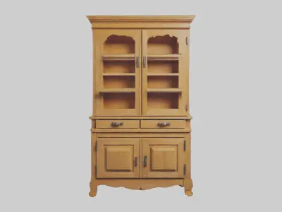 Wooden cupboard Model Low-poly 3D model