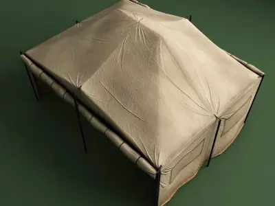 Tent model - Low-poly 3D model